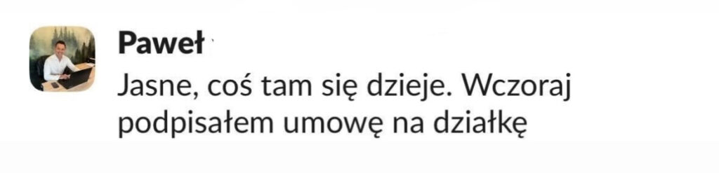 Wiadomość klienta ALPHA-NOVA o wynikach współpracy, 11